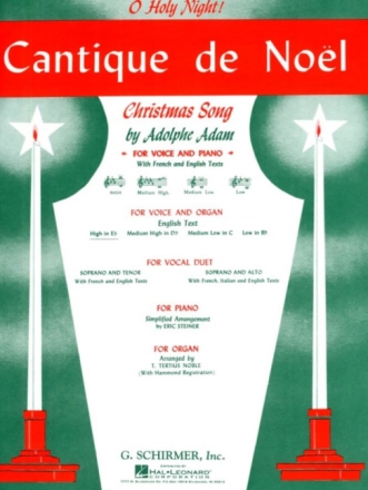 Cantique de Noel e flat major for high voice and organ (en)