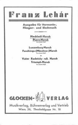 Nechledil-Marsch / Piave-Marsch f�r Blasorchester Stimmen