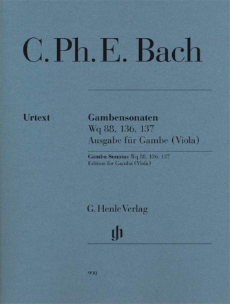 3 Sonaten f�r Viola da gamba (Viola) und Bc