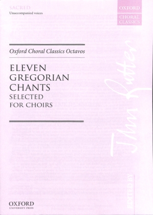 11 Gregorian Chants for unaccompanied voices score (la)