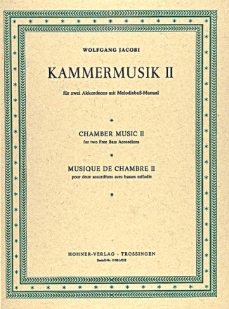 Kammermusik 2 f�r 2 Akkordeons Partitur
