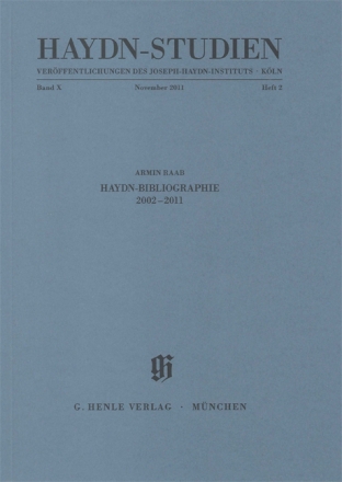 Haydn-Studien Band 10 Heft 2 Haydn-Bibliographie 2002-2011