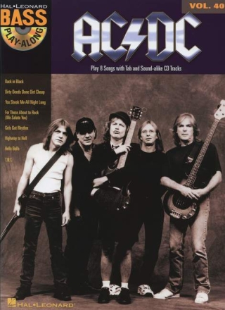 AC/DC (+audio access): Bass Playalong vol.40 vocal/bass/tab songbook