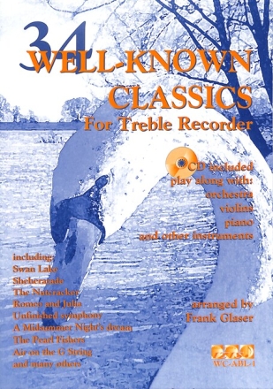 34 well-known Classics (+CD) for treble recorder