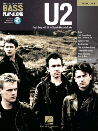 U2 (+Online Audio): bass playalong vol.41 songbook vocal/bass/tab