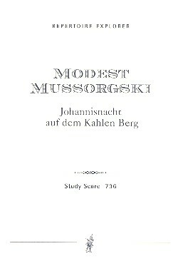 Johannisnacht auf dem Kahlen Berg f�r Orchester Studienpartitur