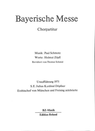 Bayerische Messe  Singpartitur