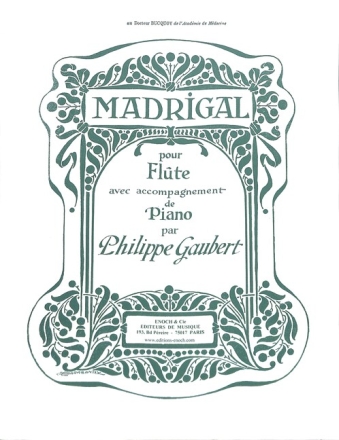 Madrigal pour flute et piano
