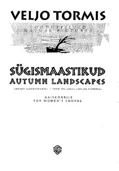 Autumn Landscapes for female chorus a cappella score (est/en)