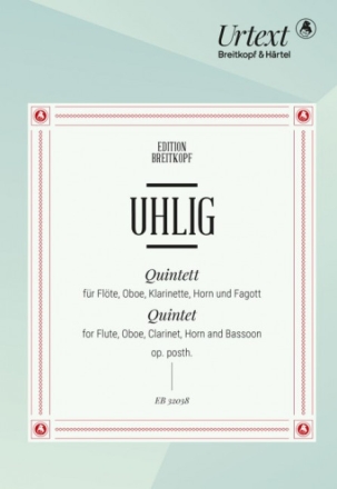 Quintett f�r Fl�te, Oboe, Klarinette, Horn und Fagott Partitur und Stimmen