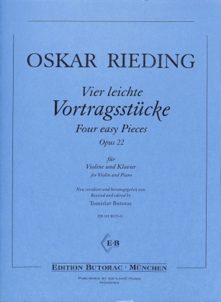 4 leichte Vortragsst�cke op.22 f�r Violine und Klavier