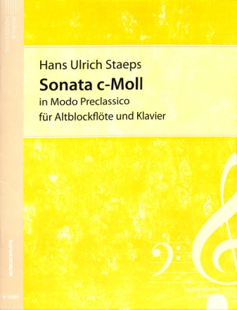 Sonata c-Moll in Modo Preclassico f�r Altblockfl�te und Klavier
