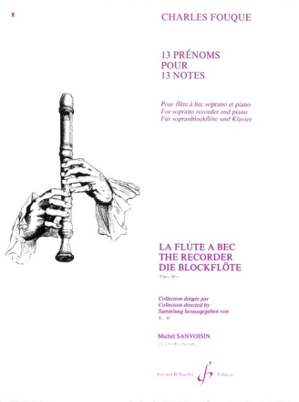 13 PRENOMS POUR 13 NOTES Fl�te � bec et piano