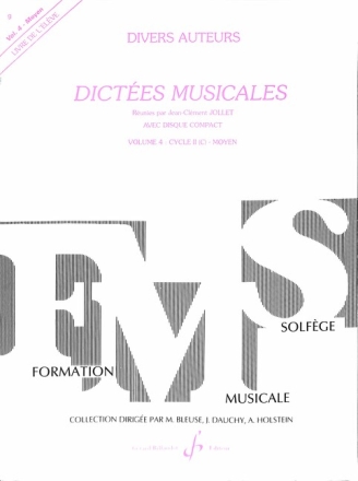Dictees musicales vol.4 (+CD) livre de l'�l�ve