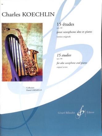 15 Etudes op.188 pour saxophone alto et piano