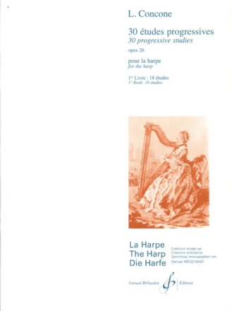 30 �tudes progressives op.26 vol.1 pour la harpe