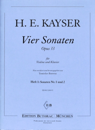 4 Sonaten op.33 Band 1 (Nr.1 und 2) VIOLINE UND KLAVIER