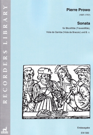 Sonata f�r Blockfl�te (Fl�te), Viola da Gamba (Va. da braccio) und Bc Partitur und Stimmen