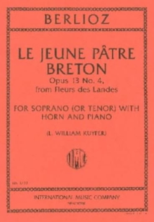 Le jeune p�tre breton op.13,4 for soprano (tenor), horn and piano parts (fr)