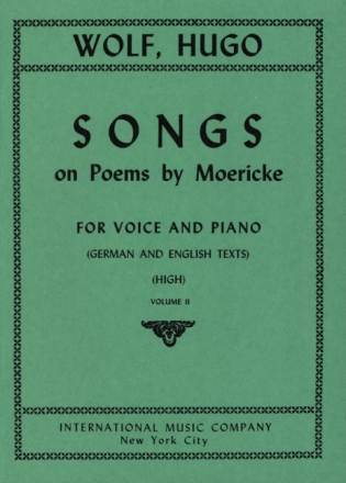 Wolf, 52 songs on poems Vol.2 for high voice and Piano