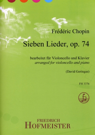 7 Lieder op.74 f�r Violoncello und Klavier