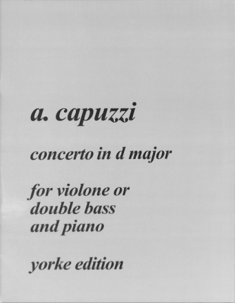Concerto D major for double bass and piano