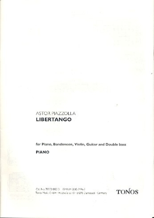 Libertango f�r Bandoneon, Violine, Gitarre, Kontrabass und Klavier Stimmensatz