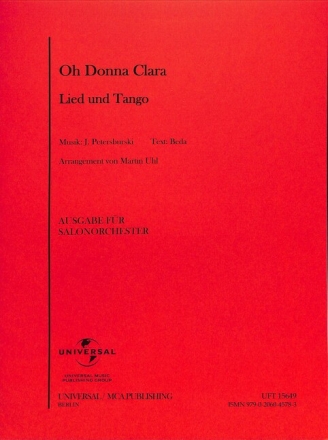 Oh, Donna Clara f�r Salonorchester Partitur und Stimmen