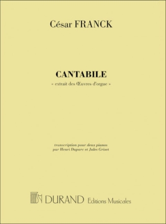 C. Franck Cantabile Extrait Des Ceuvres D'Orgue 2 Pianos
