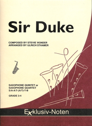 Sir Duke f�r 4-5 Saxophone (S/AA/T(A/T)TBar) Partitur und Stimmen