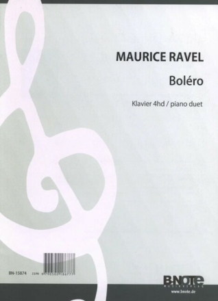 Bol�ro f�r Klavier zu 4 H�nden Spielpartitur