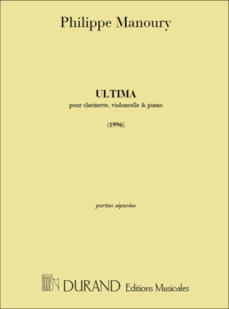 Manoury Ultimacl-Vc-Piano Musica Da Camera