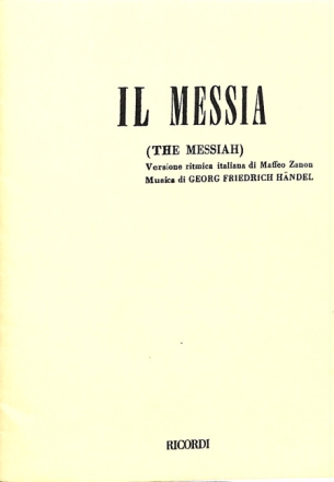 G.F. H�ndel Il Messia Libretti (Opere)