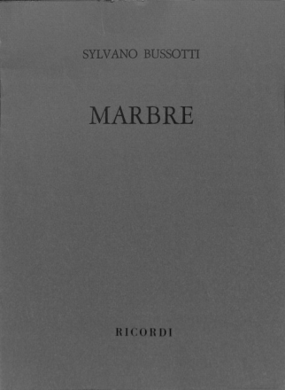 S. Bussotti Marbre Pour Cordes classical