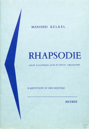 Kelkel  Rhapsodie Saxophone Et Orchestre saxophone