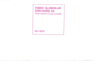 Globokar  Discours VII Quintette De Cuivres quintet