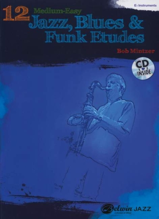 12 medium-easy Jazz, Blues and Funk Studies (+CD) for Eb instruments