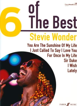 6 of the Best: Stevie Wonder piano/vocal/guitar songbook