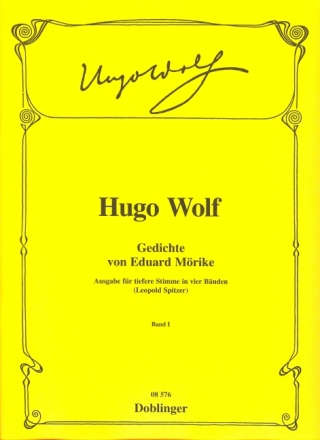 Gedichte von Eduard M�rike Band 1 f�r Gesang (tief) und Klavier