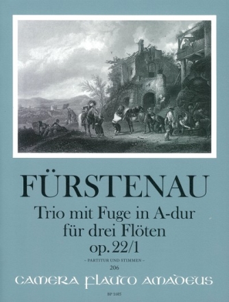 Trio A-Dur op.22,1 f�r 3 Fl�ten Partitur und Stimmen