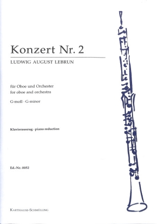 Konzert g-Moll Nr.2 f�r Oboe und Orchester Klavierauszug