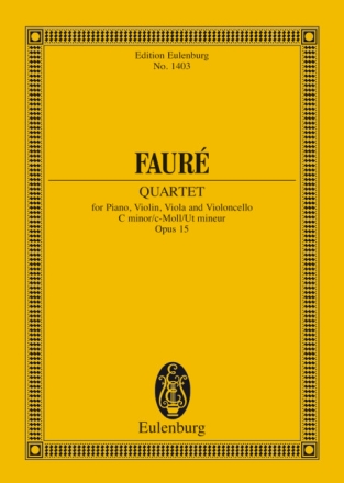 Quartett c-Moll op.15 f�r Klavier und Streichtrio Studienpartitur