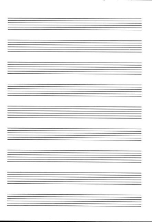 Notenblock f�r Gitarre DIN A4 hoch 9 21x29,7 cm 