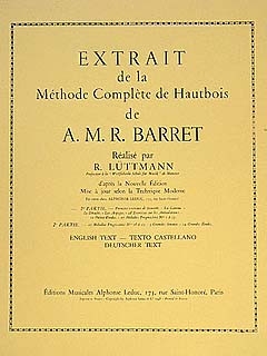 BARRET/LUTTMANN EXTRAIT DE LA METHODE COMPLETE VOLUME 1 HAUTBOIS
