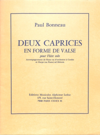 BONNEAU 2 CAPRICES EN FORME DE VALSE FLUTE ET PIANO