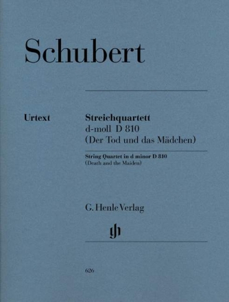 Streichquartett d-Moll D810 f�r 2 Violinen, Viola und Violoncello Stimmen