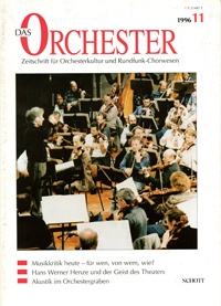 ORCH Das Orchester 1996/11  Zeitschrift