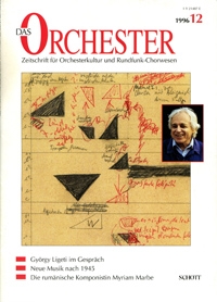 ORCH Das Orchester 1996/12  Zeitschrift