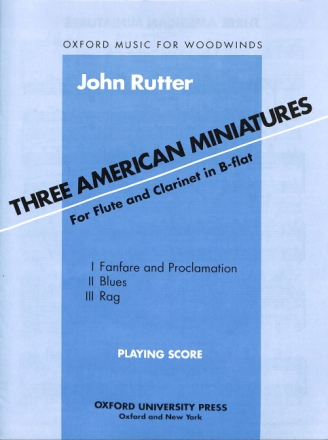 3 American Miniatures for flute and clarinet score