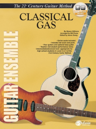 Classical Gas (+CD) for 4 guitars (ensemble) score and parts